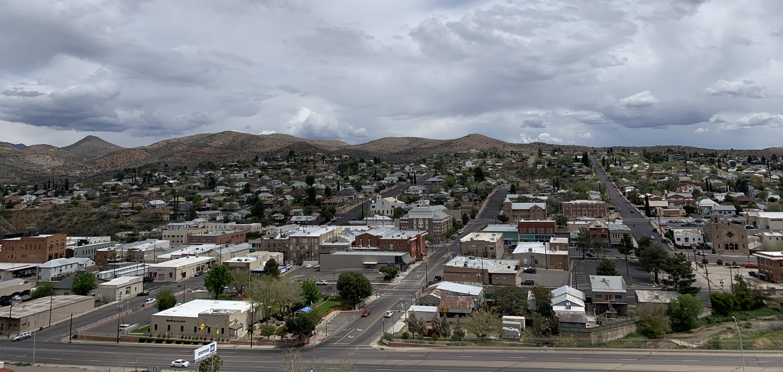 town of globe from above