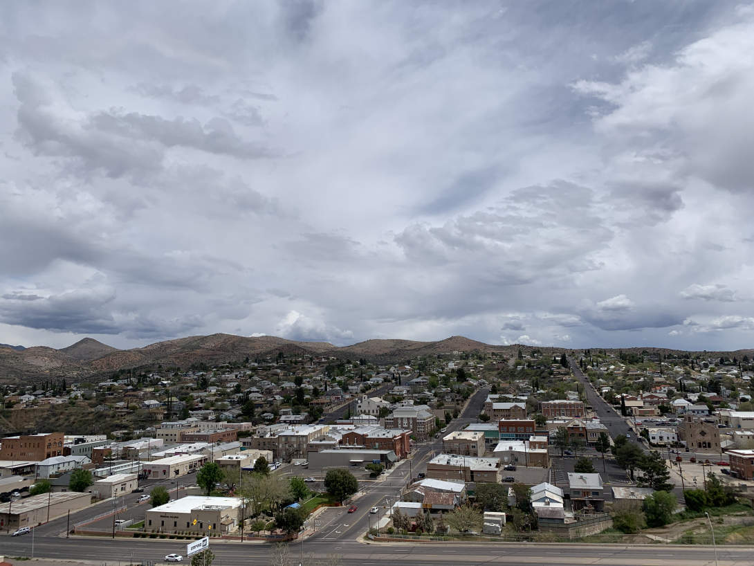town of globe from above